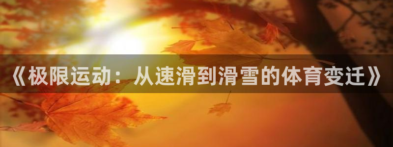 《极限运动：从速滑到滑雪的体育变迁》